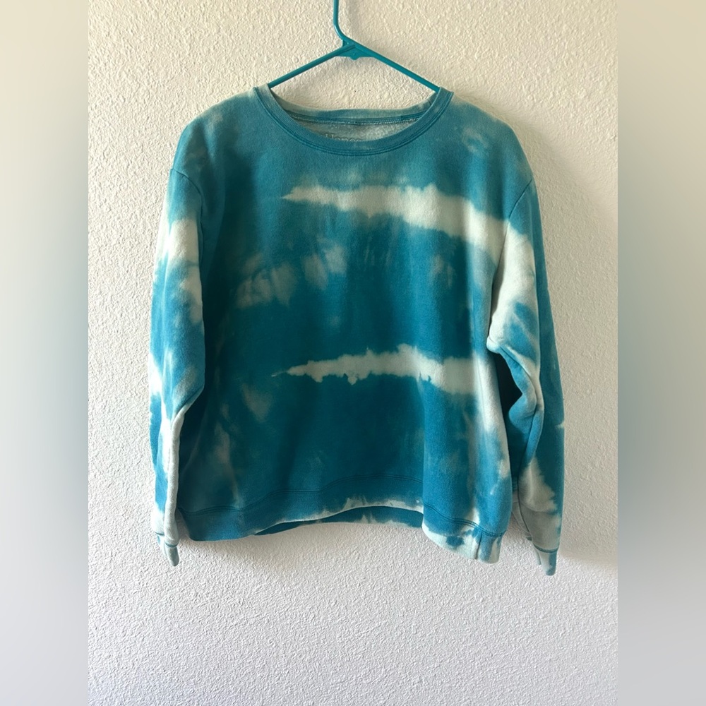 ✨ Hand-Dyed Hanes Bleach Dye Sweater – Women’s XL - Picture 8 of 8